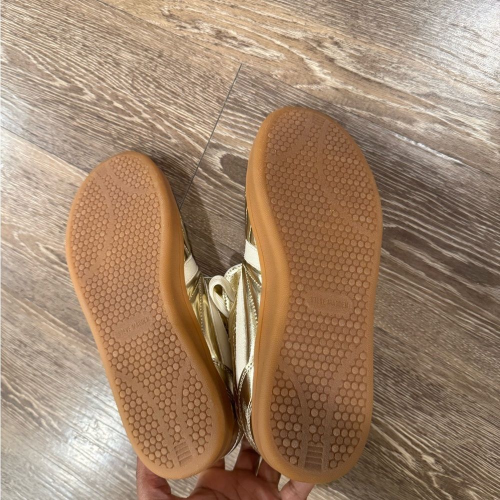 Steve Madden Metallic Gold Sneakers - Picture 6 of 10